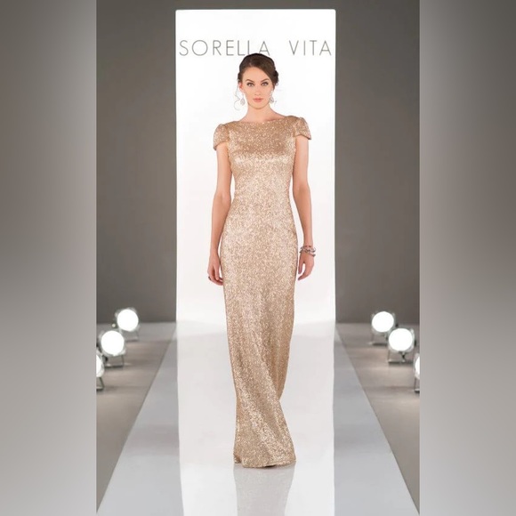 Sorella Vita Dress Style 9508  (Harvest Gold-Size 10) Prom, Ball., Black-tie, main image 1